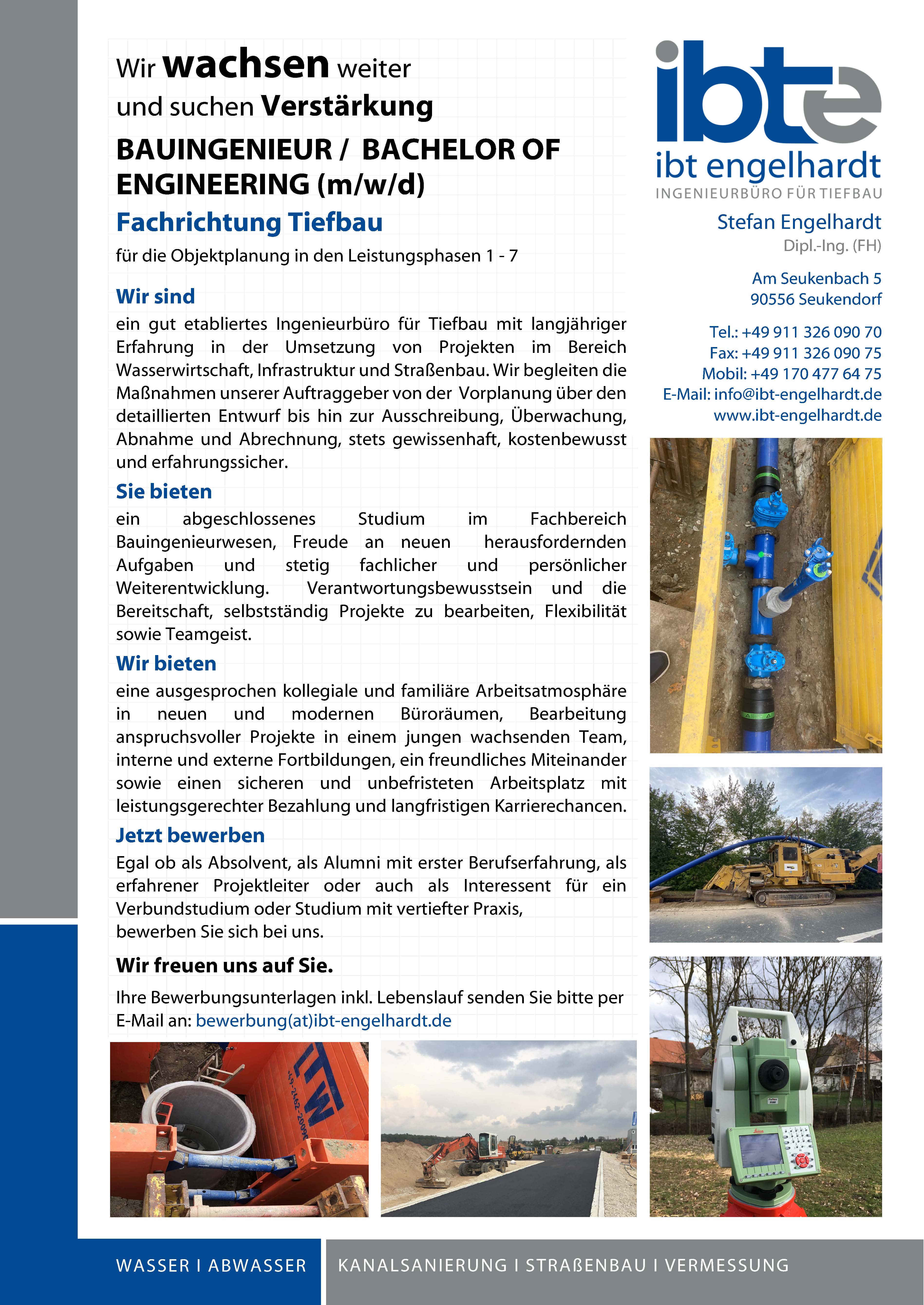 Stellenanzeige Bauingenieur